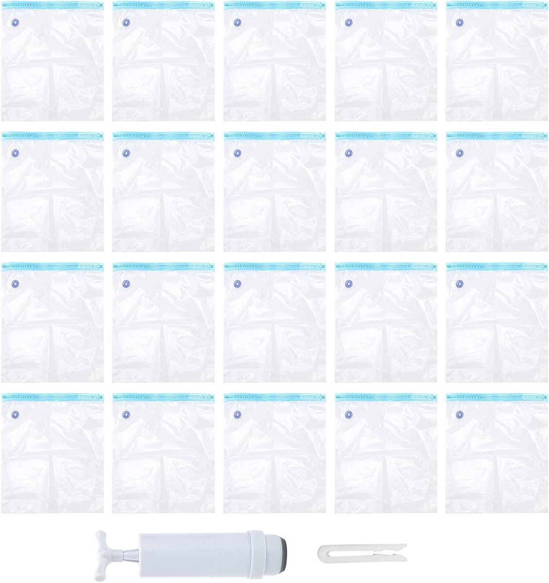20Pcs Filament Dryer Vacuum Bags, for PLA 3D Printer Parts, 1Pc Air Pump Extractor