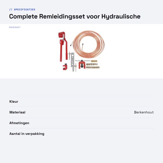 Remleiding Reparatiekit - Leiding Gereedschap - Auto Onderhoud - Professioneel Affakkelgereedschap - 3/16 Inch - Metaal — afbeelding 3