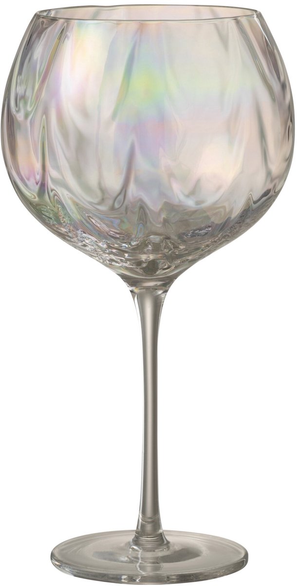 J-Line wijnglas Oneffen - glas - transparant - 4 stuks