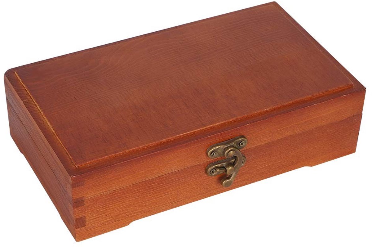 Dailygoods- Pennenbakje Houten - Opbergdoos met Deksel - Compartiment Demonteerbaar - Voor Kinderen - Stijlvolle Briefpapieropslag - Massief Hout