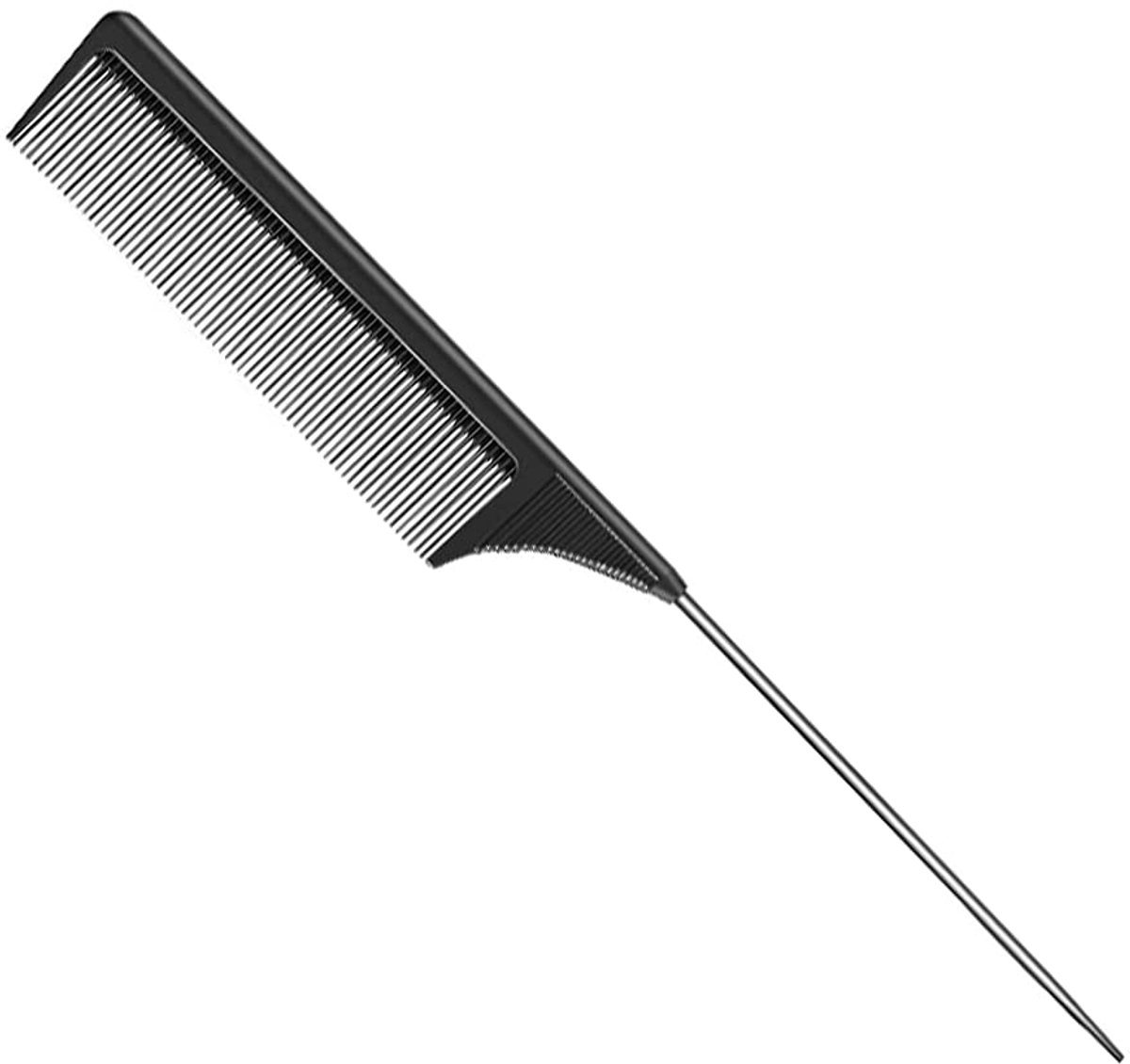carmdering - Rat Tail Kam - Staartkam - Professionele Stylingkam - Precieze Scheiding - Hittebestendig Ontwerp - Roestvrijstaal En Kunststof - Ergonomisch Handvat - Voor Alle Haartypen Thuis En Salon - 1 Stuk