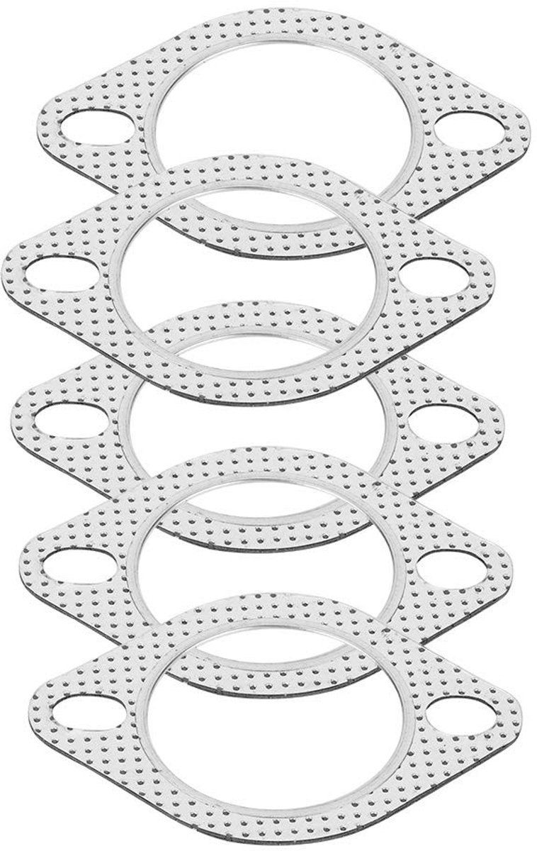 Dailygoods- Flenspakking 2.5" - Uitlaatpakking - Aluminium - 5 Stuks - Lichtgewicht - Schokbestendig - Grafietcoating