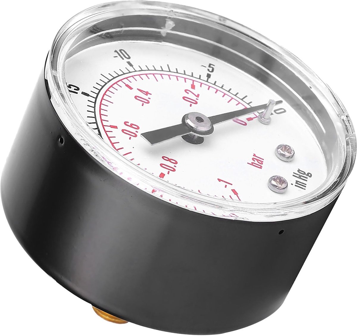 Dailygoods- Vacuümmeter 50 Mm -1-0 Bar -30-0 InHg - Achteraansluiting 1/8 BSPT - Messing Componenten - Goede Luchtdichtheid - Duidelijke Aflezingen - Drukmeter