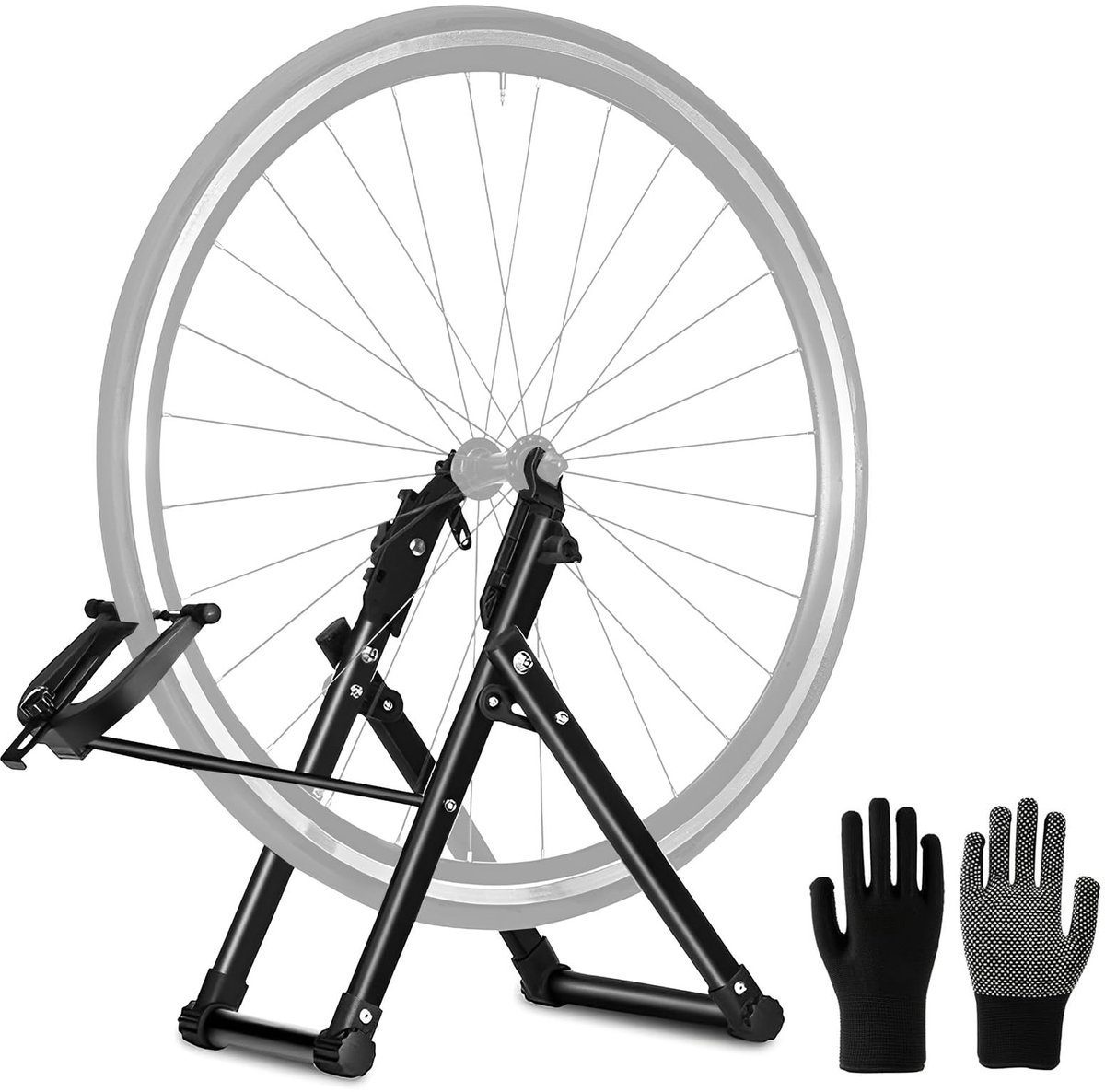 Dailygoods- Zentreerstatief Robuust en duurzaam - Opvouwbare Montagestandaard - Fietsstandaard - Geschikt voor mountainbikes - Compact ontwerp - Bescherming tegen krassen