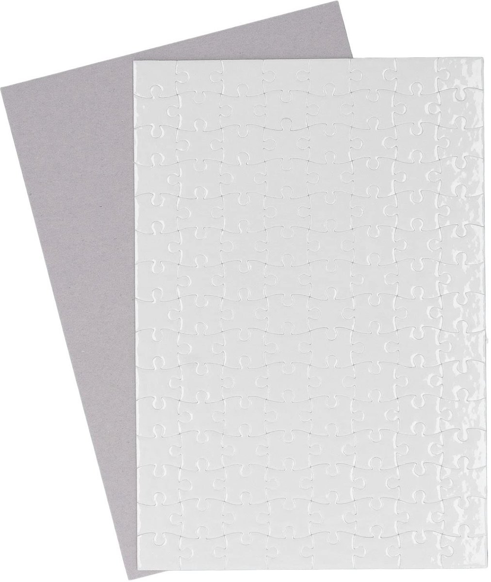 Dailygoods- Puzzel 10 Sets Blanco - Puzzel Sublimatie - A4 Formaat - 120 Stuks - Doe-het-zelf - Ideaal Cadeau voor Feestdagen - Sublimatiepuzzel