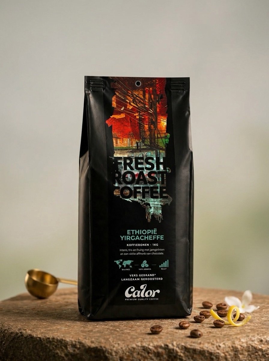 Calor Ethiopië Yirgacheffe - Koffiebonen 1 kg - 100% Arabica - Fruitig