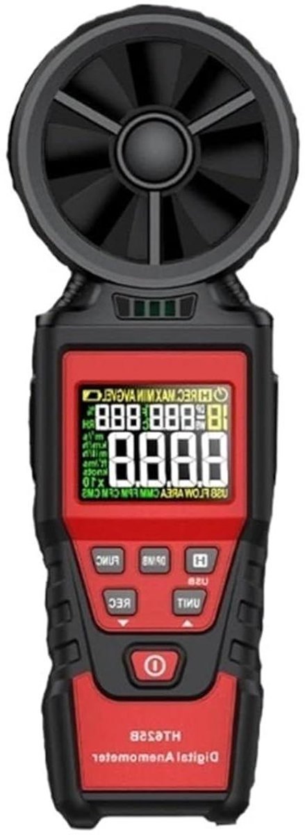 Draagbare Anemometer - Luchtsnelheidsmeter Digitaal - Luchtstroom Meten - Met LCD Display - 50 g - Niet gespecificeerd