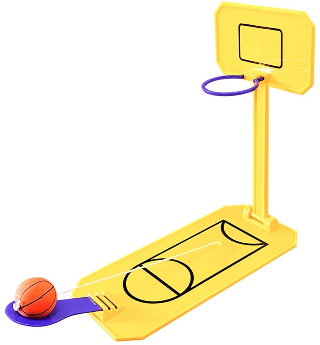 Dailygoods- Basketbalspel Mini - Opvouwbaar Tafelspel - Draagbaar Ontwerp - Hand-oogcoördinatie Oefening - ABS-kunststof - 7,5 Inch Afmetingen - Tafelbasketbal