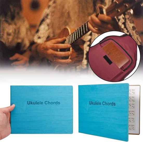 Ukelele Akkoorden Boek - Muziek Gids - Muziek Leren - 180 Vingerzettingen - 23.5 x 18 cm - Zwart — afbeelding 2