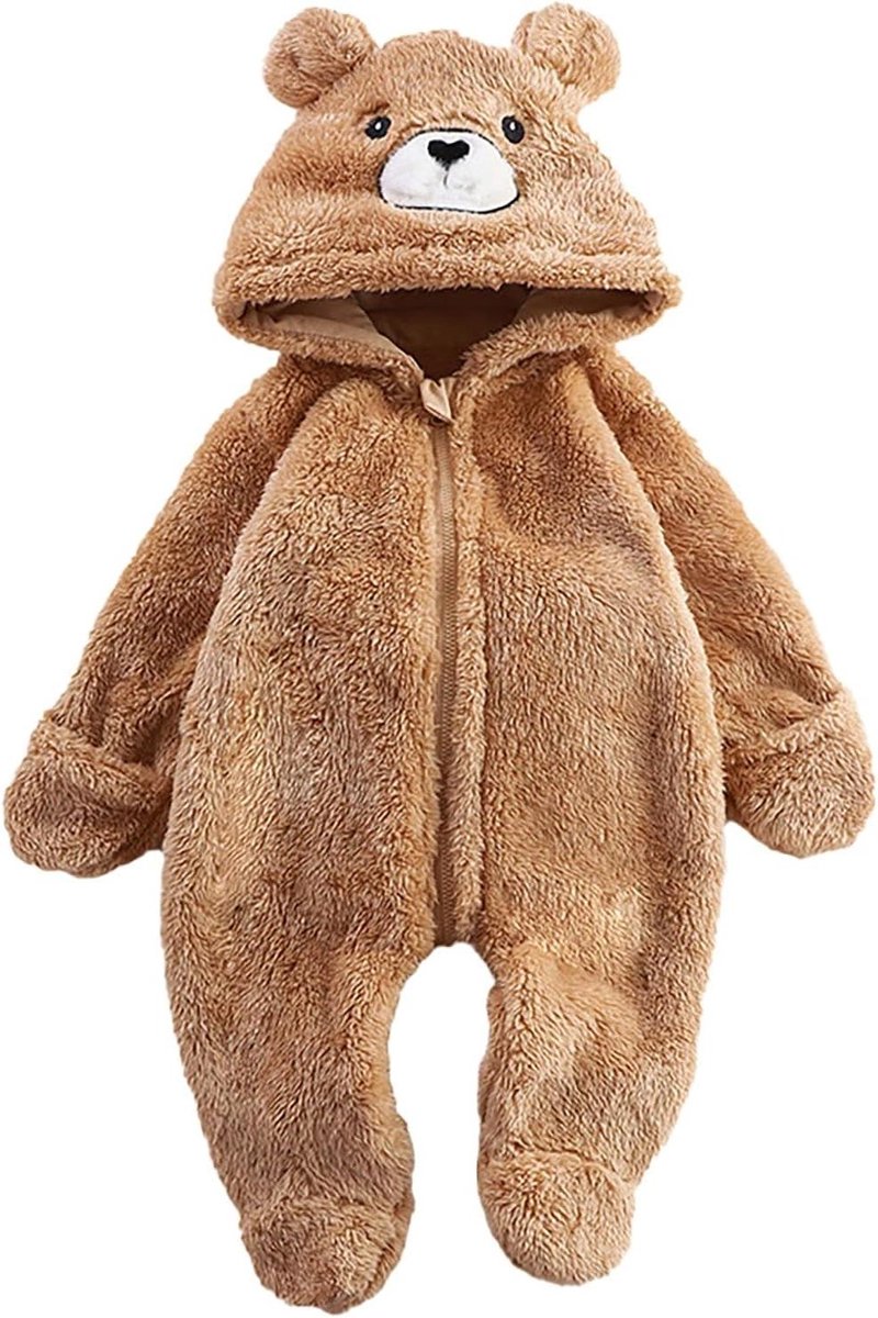 Baby Panda Outfit - Winter Sneeuwpak - Warm Blijven - Met Capuchon - 30 x 25 cm - Panda Print