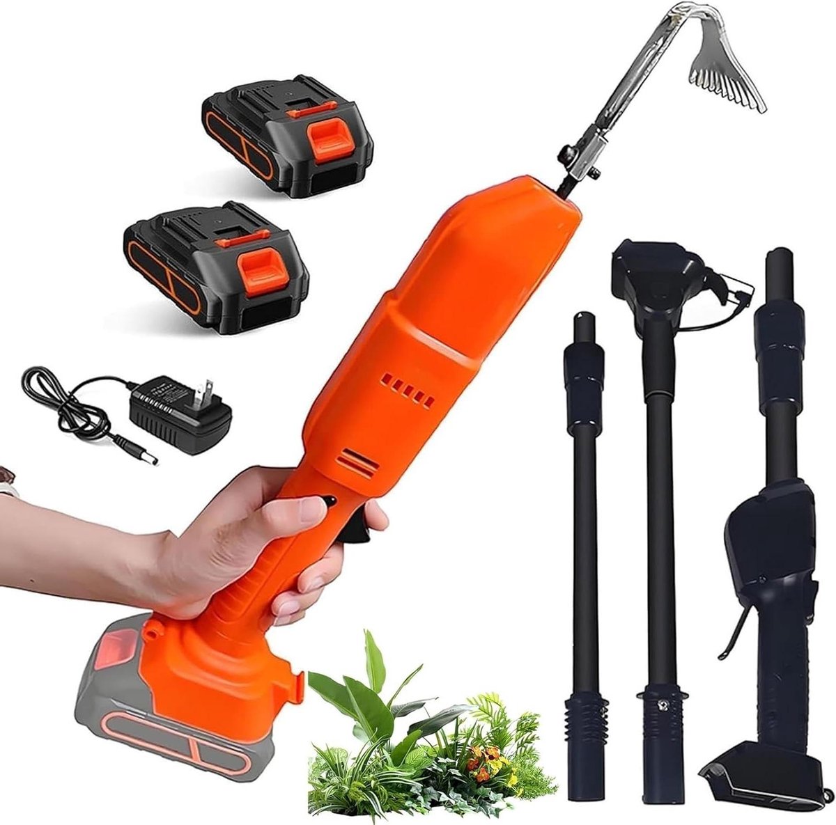 Elektrische Tuinlier - Tuinlier cultivator - Bodem losmaken - 2-in-1 functie - 30 mm diepte - Oranje