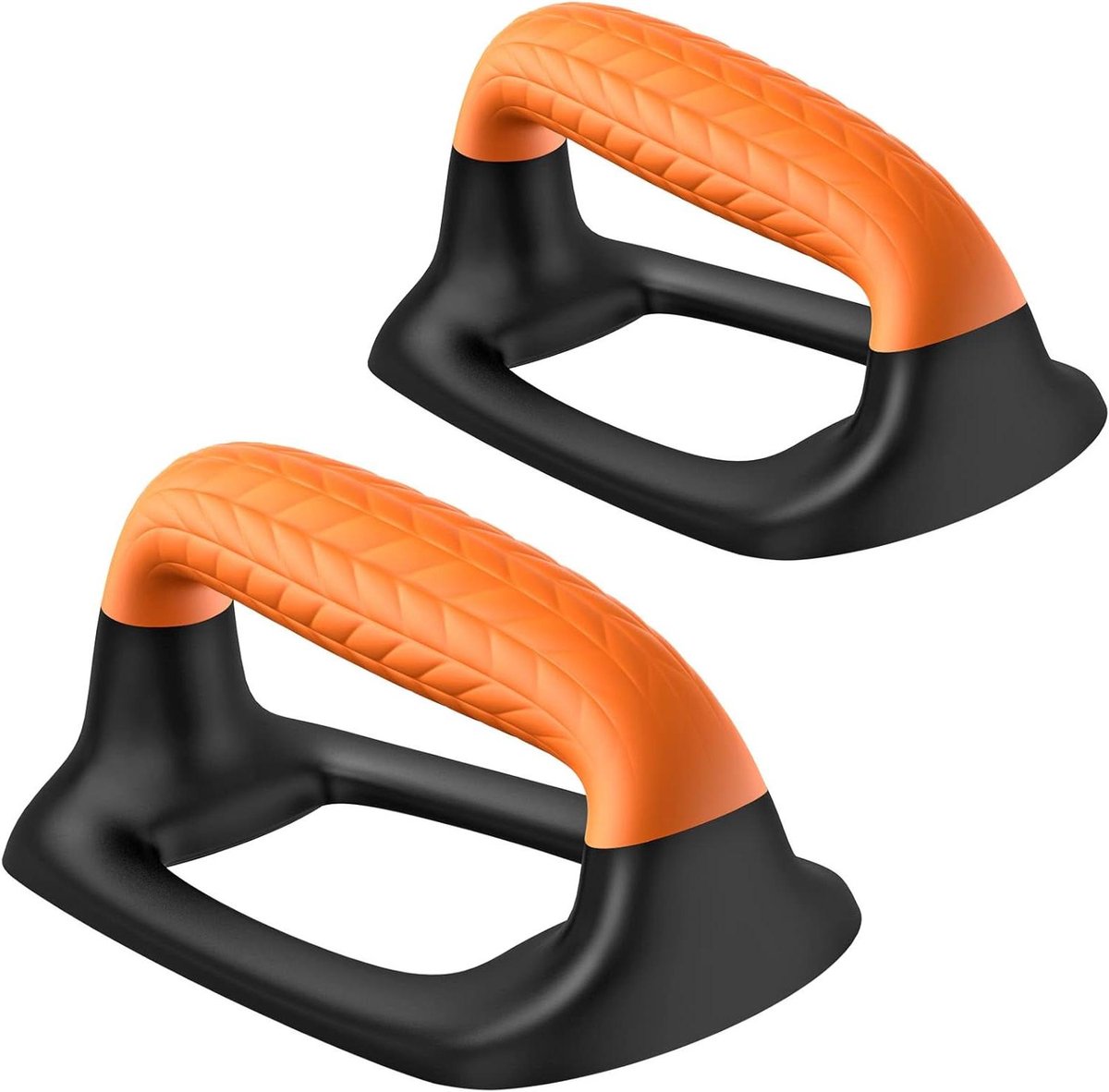 Opdrukbeugels Set - Handstand Steunen - Krachttraining Bovenlichaam - Comfortabele Grip - 20 cm - Zwart Oranje