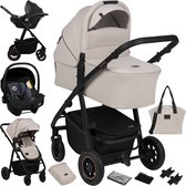 Lionelo Amber Plus 3-in-1 - Kinderwagen - Reiswieg - Autostoeltje - XXL Ventilatie