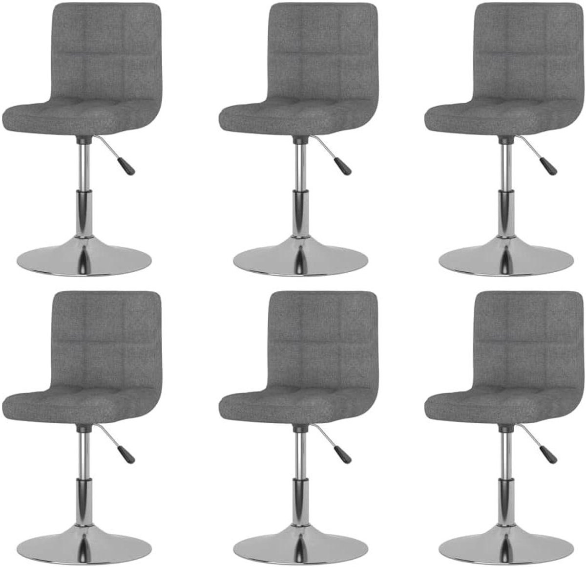 Draaibare eetkamerstoelen - Zetel set - Comfortabel dineren - In hoogte verstelbaar - 6 st