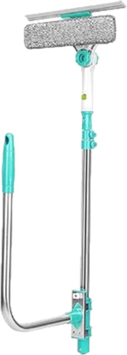 Verstelbare Raamwisser - Raamtrekker Microvezel - Ramen Schoonmaken - Draaibare Kop - 72-110 cm - Grijs