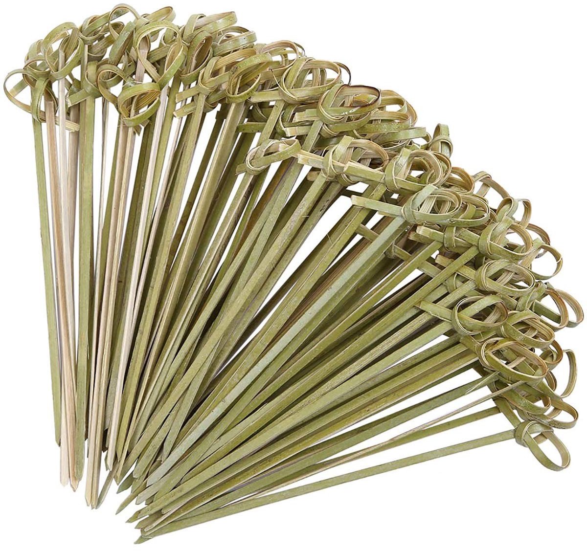 Dailygoods- Tandenstokers Bamboe 100 Stuks - Cocktail Sticks - Voedselplukken - Japanse Stijl - Handgemaakt - 12 cm Lengte - Cocktailprikkers