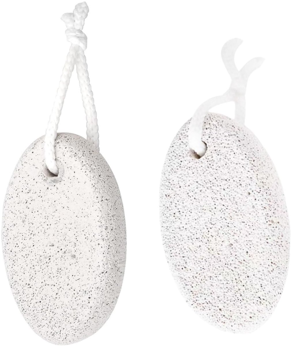 Dailygoods- Puimsteen Natuurlijke 2 Stuks - Eeltverwijderaar - Voetverzorging - Voetpeeling - Natuurlijke Voetvijl - Vulkaansteen 9 cm