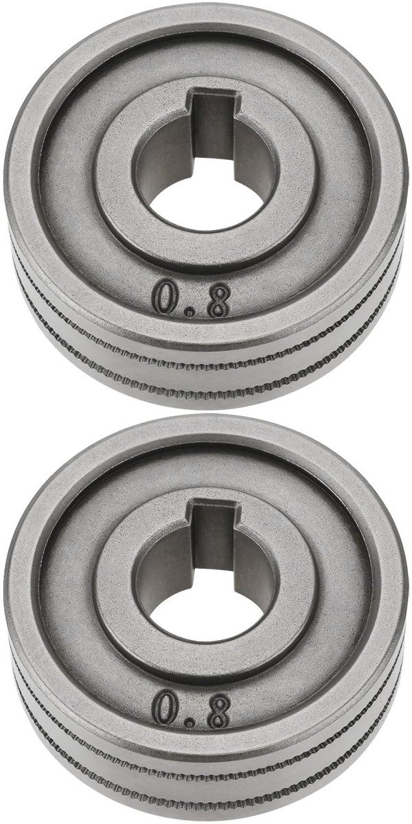 Dailygoods- Aandrijfrollen 30 mm - Gekartelde Groef - Staal - 2 Stuks - Compatibel met MAG/MIG - Soepele Antislip Voeding - Lasrol