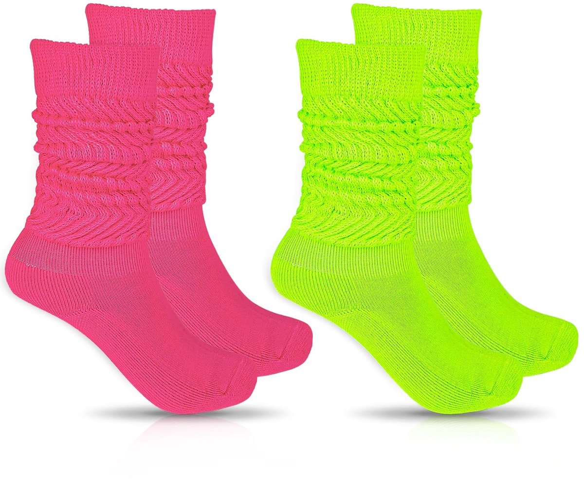 Dailygoods- Slouch Sokken - 2 Paar - Zachte Scrunch Sokken - Lange Sokken - Warme Sokken - Geschikt voor Sport/Mode - Maat 9-11