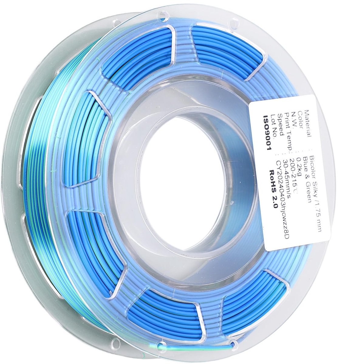 Dailygoods- PLA Filament 1,75 mm - Unieke Glanzende Textuur - Silk PLA - Hoge Sterkte - Kleurveranderingen - 200g Spoel - 3D Print Filament