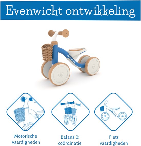 Loopfiets Handvat Chillafish Loopfiets 1 jaar voor jongens en meisjes met mandje ...