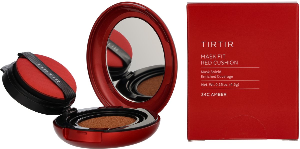 Tirtir Mask Fit Red Mini Cushion Foundation 4.5 g - #34C Amber