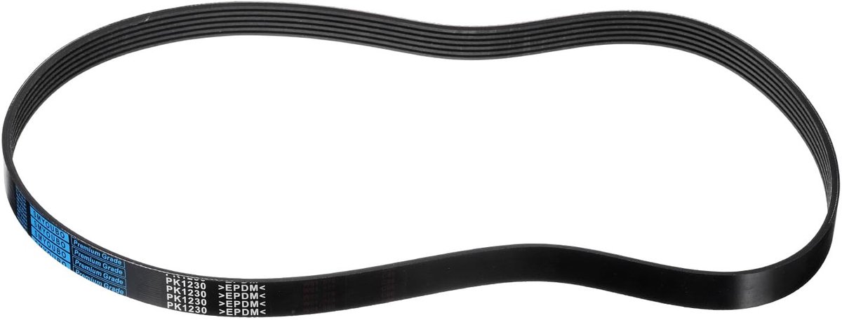 Dailygoods- V-riem 6 ribben 1230 mm - EPDM Rubber - Meervoudige Wigvormige Riem - Hoge Temperatuurbestendigheid - Slijtvast - Flexibiliteit - Aandrijfriem