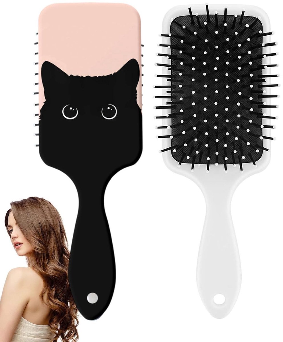 Dailygoods- Haarborstel Kussen-massageborstel - Antistatische Gladdingsborstel - Zacht Kammen - Voor Nat/Droog Haar - Gevoerde Basis - Prachtig Patroon - Kam