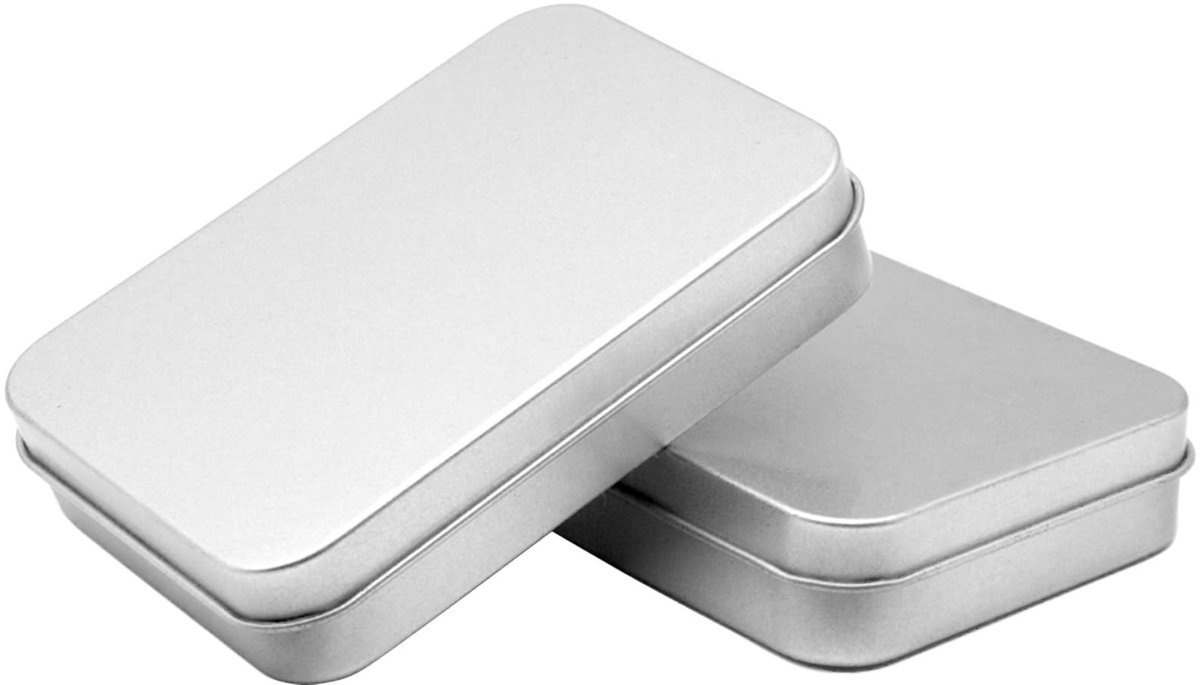 Dailygoods- Speelkaartenbox - Opbergdoos met deksel - Metaal - Compact - Duurzaam - 10 x 7 cm - Bescherming tegen licht en vocht