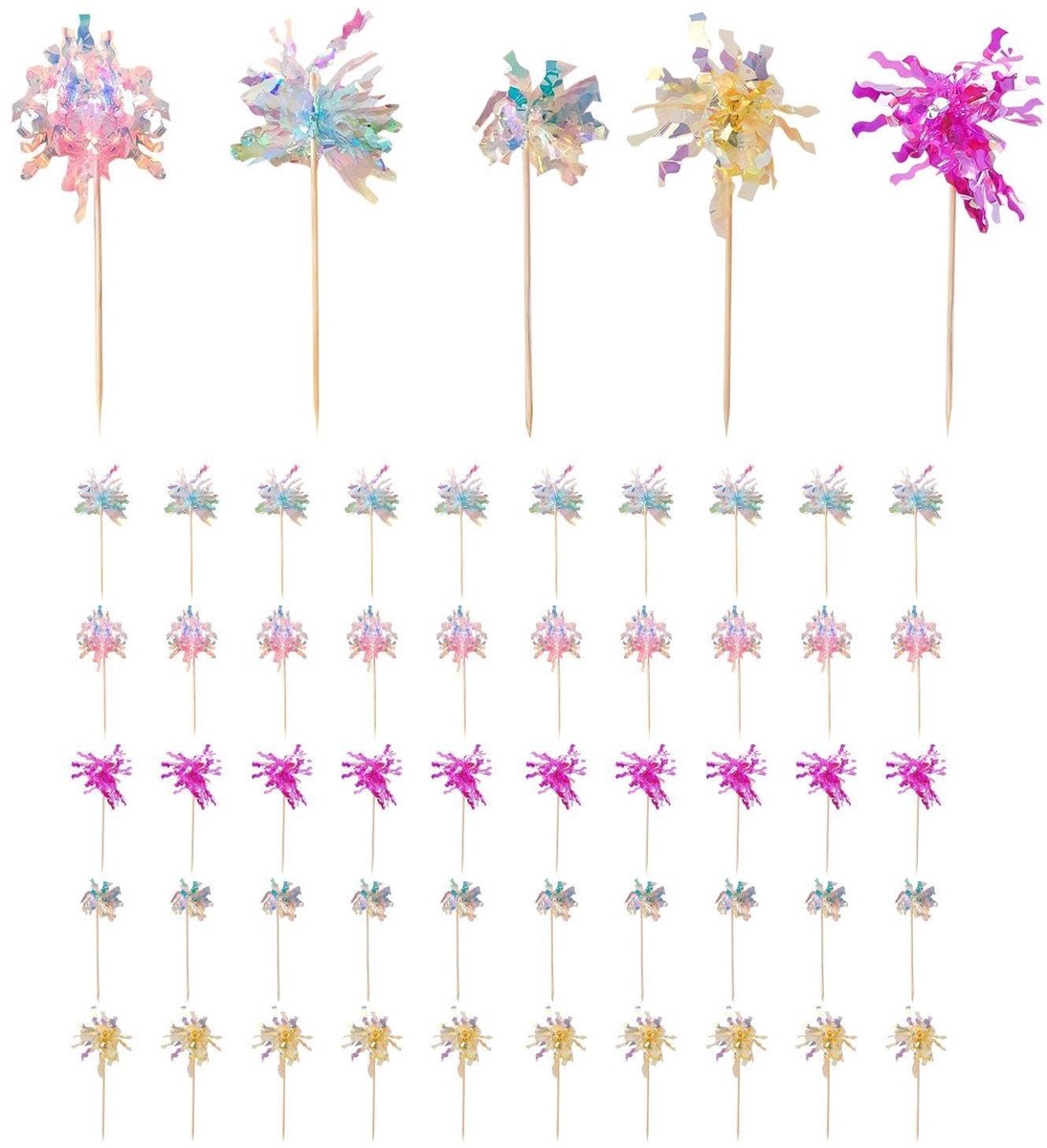 Dailygoods- Tassel Inserts 50 Stuks - Decoratieve Accessoires - Cocktail Decoraties - Voedsel Decor - Feestdecoratie - Lichtgewicht en Duurzaam - Decoratie