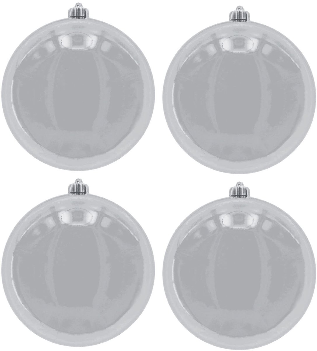 Dailygoods- Kerstballen XXL - Vorstbestendig - Weerbestendig - Glanzend - Buiten - Ø 12 cm, 4 stuks - Kerstdecoratie