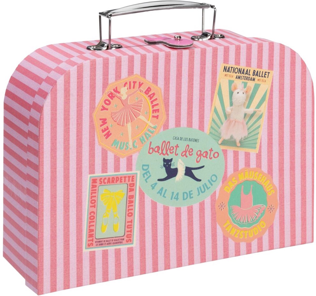 Sam & Julia Het Muizenhuis Balletkamer speel- en knutselkoffer - Speelgoed kinderen - Schaal 1:12 - Knutselen - Voor meisjes en jongens - Bambolino Toys