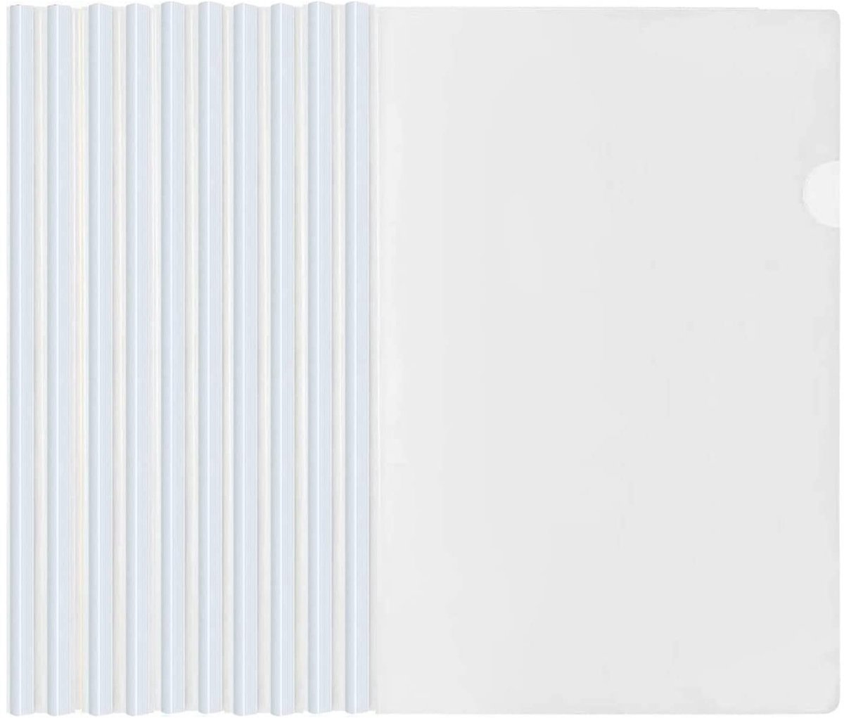Dailygoods- Rapportafdekking A4 - 10 Vellen - Transparant - Kunststof - Documentenmap - Glijrailmappen - Antislip Vergrendelingshendel