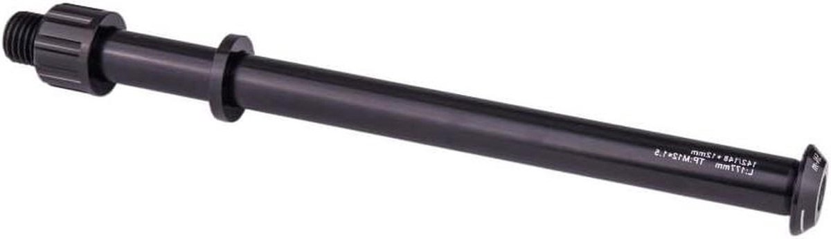 Fiets Steekas - Wielas Naafas - Fietsbevestiging - Lichtgewicht Aluminium - 12 x 177mm - Zwart