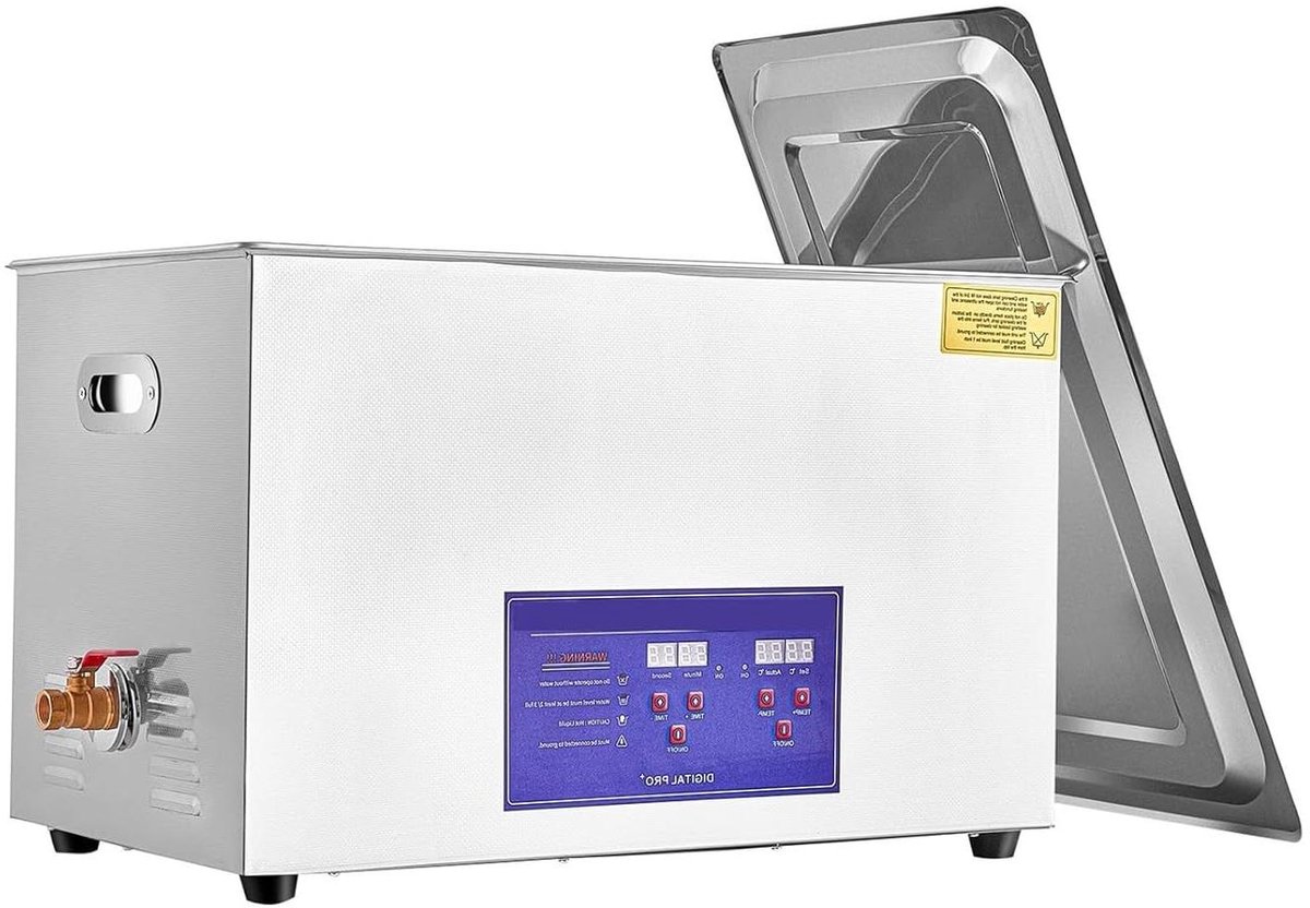 Ultrasoonreiniger Met Timer - Rvs Wasmachine - Effectief Reinigen - Met Verwarming - 10L Tank - Zilver