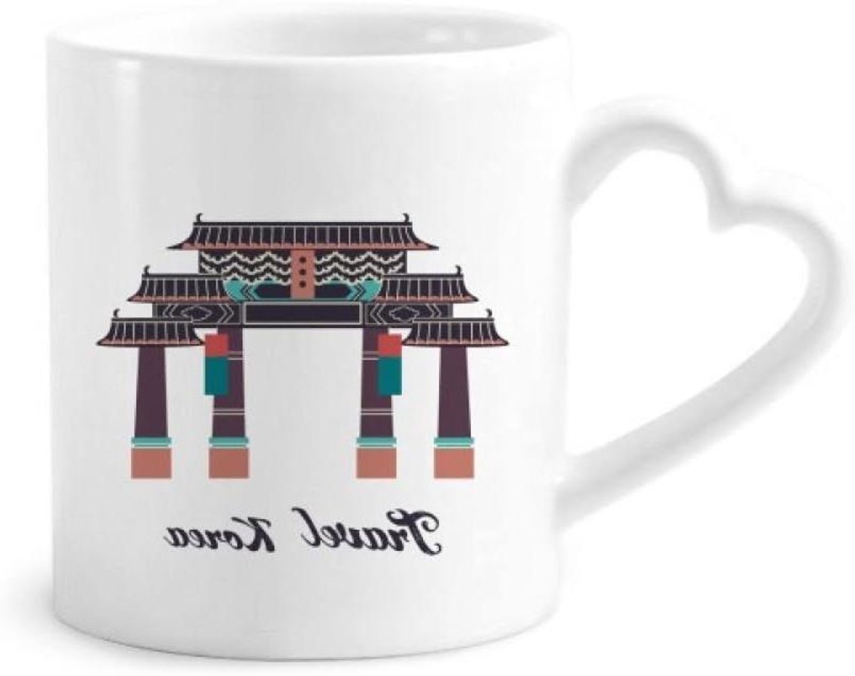 Keramische Mok - Koffie Beker - Dagelijks Gebruik - Hart Handvat - 12 oz - Multicolor