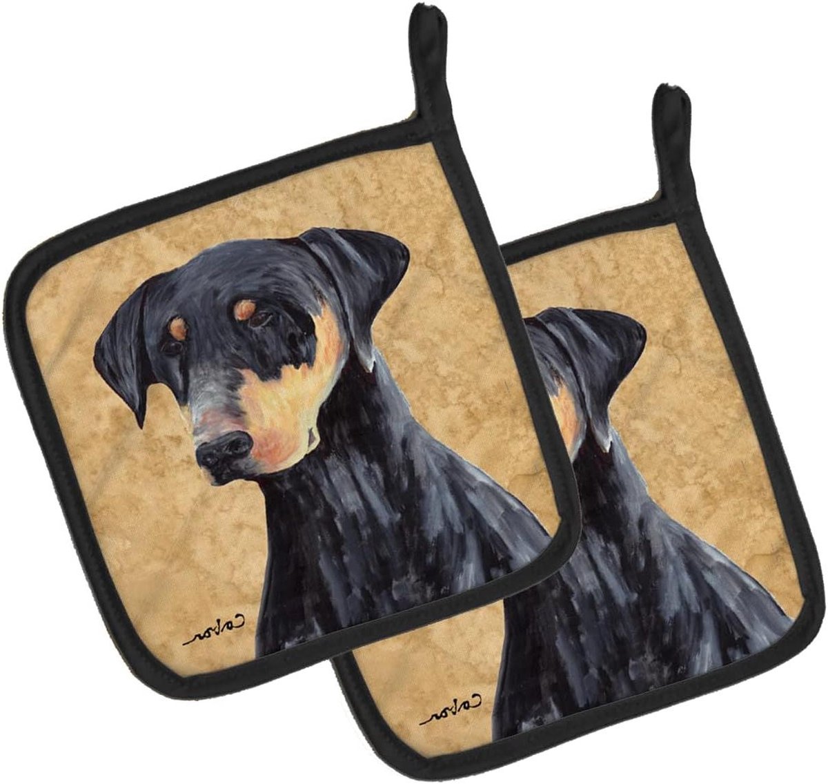 Pannenlappen Paar - Keuken handschoenen - Keuken veiligheid - Hittebestendige laag - 7 1/2 inch - Veelkleurig
