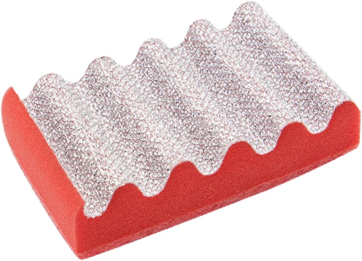Grill Borstel - BBQ Schoonmaker - Barbecue Reinigen - Innovatief Mesh Design - 14 cm Lengte - Rood