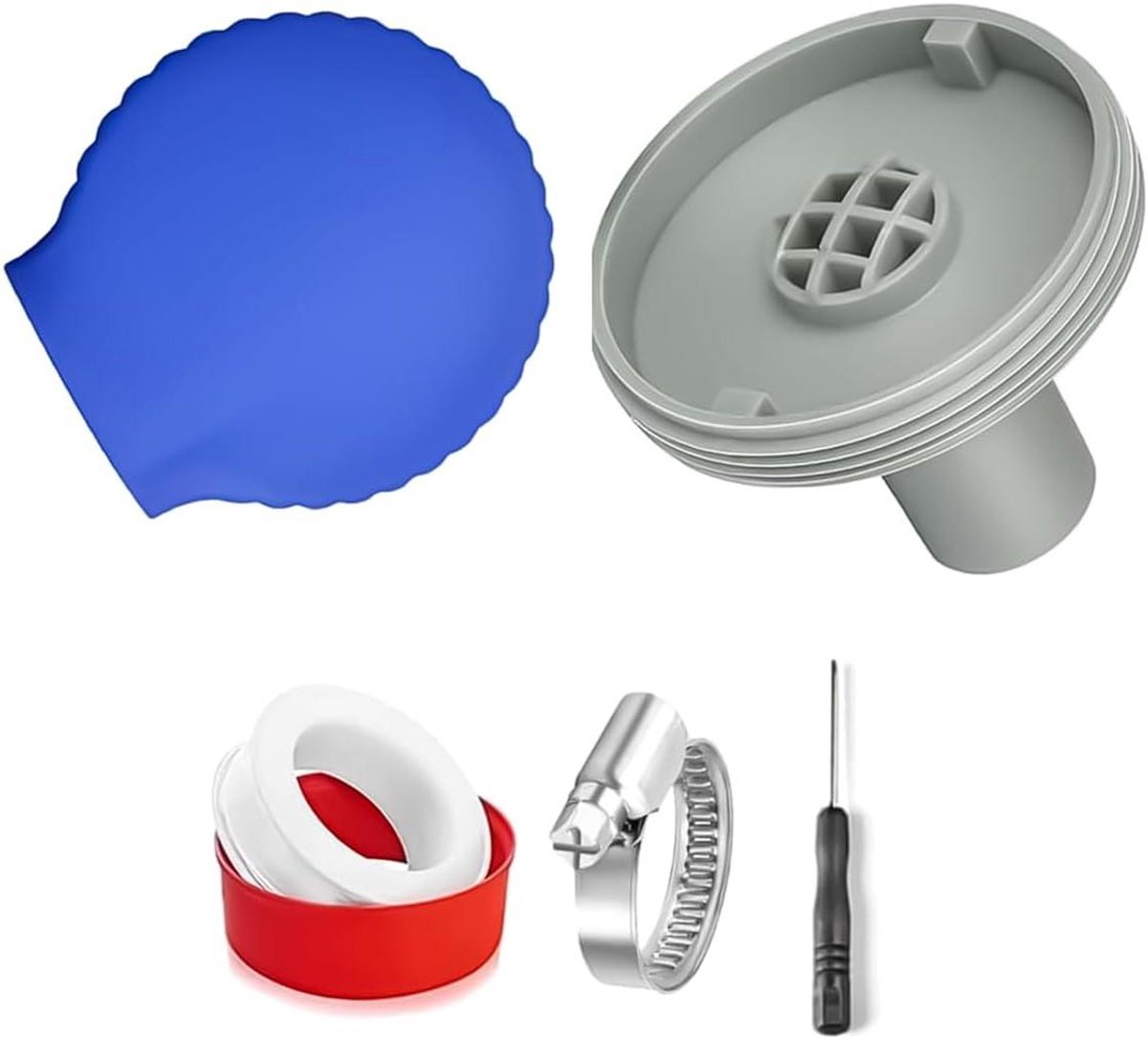 Zwembad reparatieset – Mondstuk set – Zwembad onderhoud – 360 graden draaibaar – 32 mm – Blauwgrijs Zwembad reparatieset – Mondstuk set – Zwembad onderhoud – 360 graden draaibaar – 32 mm – Blauwgrijs