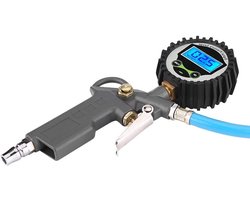Bandenpompmeter Digitale - Bandenspanning Tester - Voertuig Onderhoud - Alles-in-één Ontwerp - 0-220 PSI - Zwart