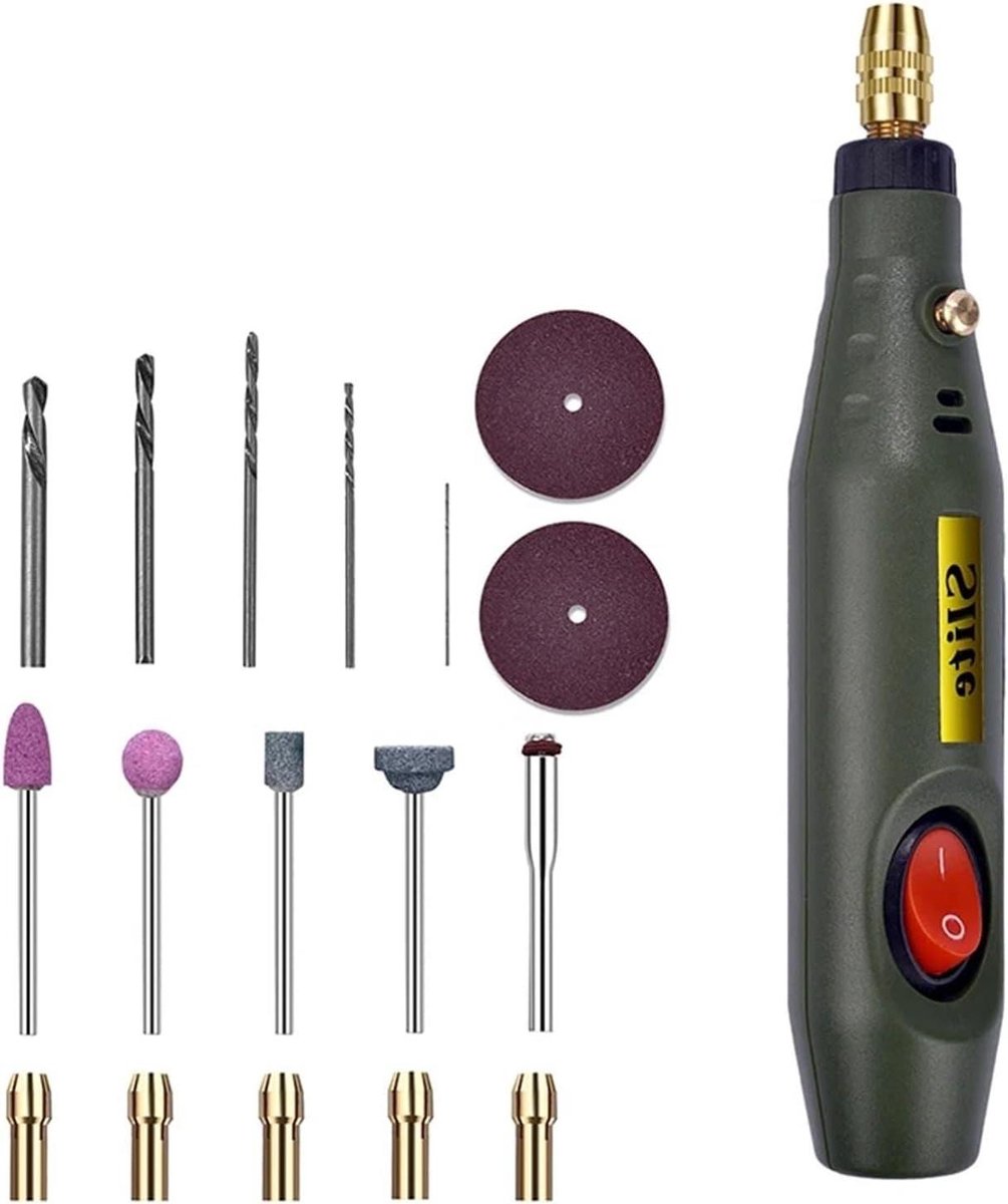 Mini boorset - Hobby boormachine - Sieraden maken - Precisie polijsten - 16 cm lang - C