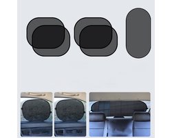 5-delige set - Zonwering met zuignappen - Zonnescherm auto - 65x38cm - Zonwering auto kinderen - Zonwering Raam - Auto Zonnescherm - Zonnescherm Auto Zijruit - zonnescherm auto zuignap - zonwering doek - Uv Protect - Zwart