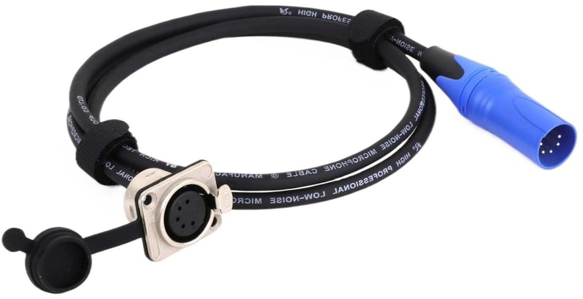 XLR Kabel - Microfoonadapter - Audio Verbinding - 5-polige Aansluiting - 05 Meter - Blauw