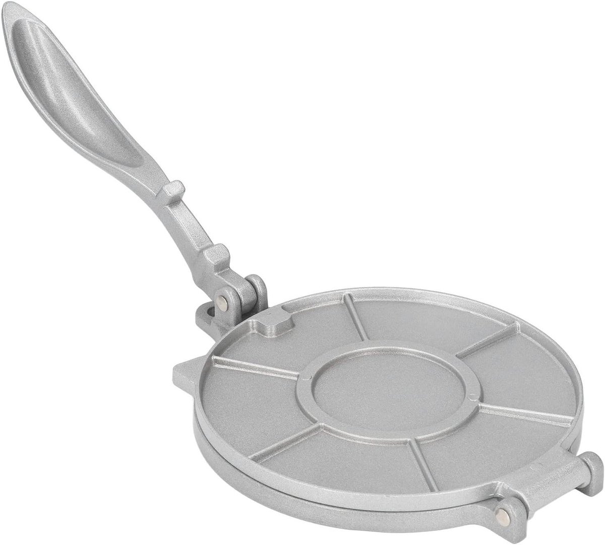 Tortillapers Quesadilla Maker Plat Deeg Maken Mechanische Hefboomwerking 195 cm Diameter Zilver