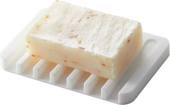Soap Tray, white, Silicone, 11.5 x 8 x 1 cm