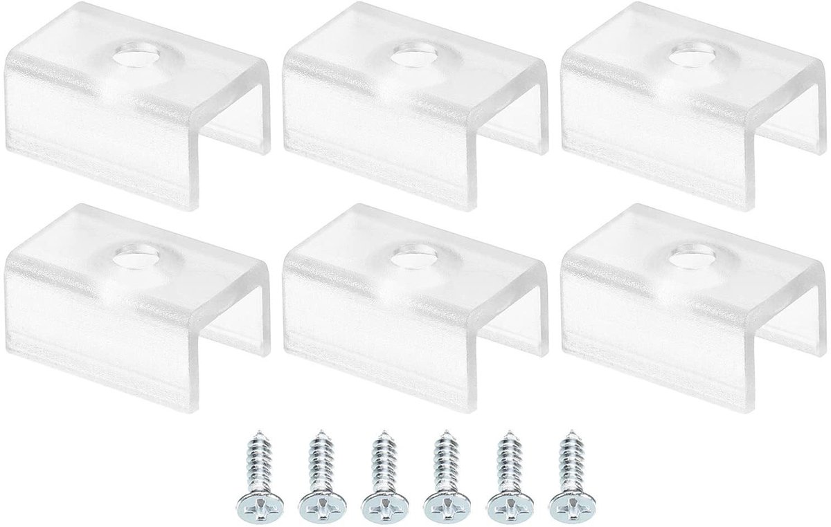 Dailygoods - 50 Stuks LED Strip Licht Montage Clips voor 9,5-10 mm Kabel
