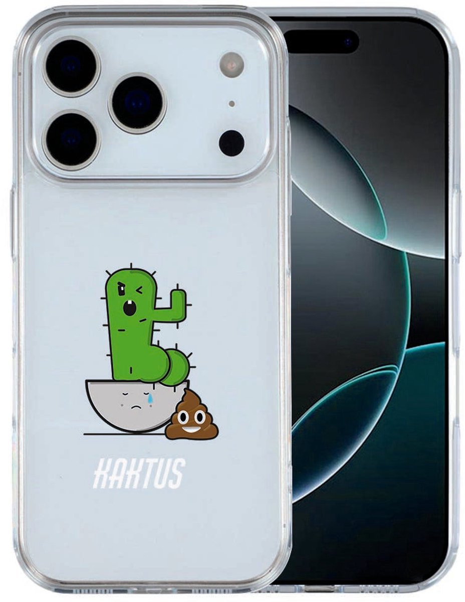 iPhone 17 Pro Max Hoesje Cactus Poo – Grappig TPU Cover met Cactus Design