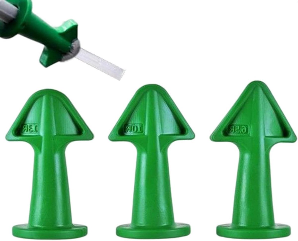 Voegenafdichting Set - Kitmondstukken - Moeiteloos Afdichten - Vuilvrije Toepassing - 3 Maten - Grijs