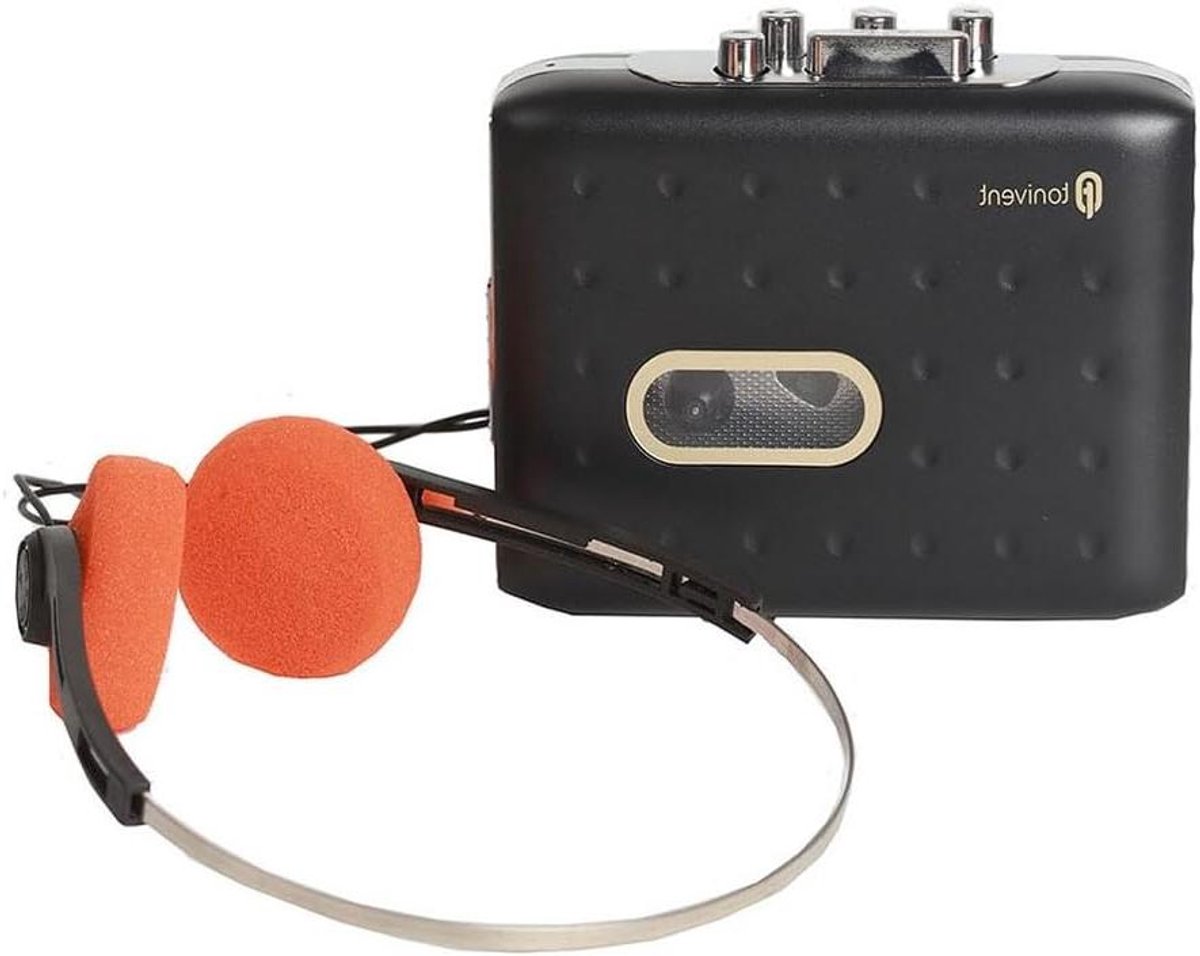 Cassette Speler - Opname Apparaat - Muziek Luisteren - MP3 Conversie - Compact Formaat - Zwart