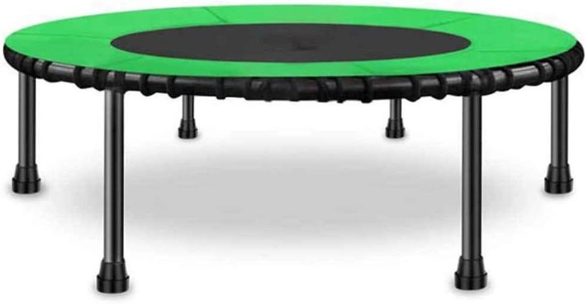 Mini Trampoline - Springmat - Fitness Binnen - Stille Sprong - 100cm Doorsnede - Groen